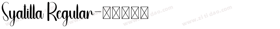 Syatilla Regular字体转换